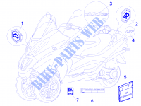 Plates   Emblems for PIAGGIO MP3 ie LT Touring 2011