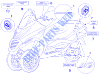 Plates   Emblems for PIAGGIO MP3 ie MIC 2009