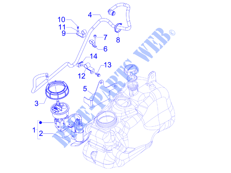 Supply system for PIAGGIO MP3 RL Touring 2011