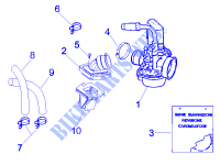 Carburettor, assembly   Union pipe for PIAGGIO NRG Power DD 2005