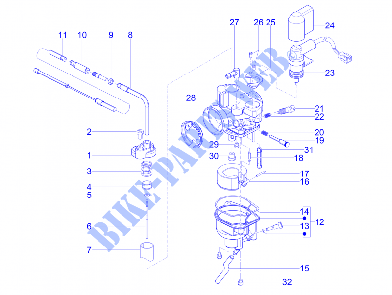 Carburetor's components for PIAGGIO NRG Power DD 2014