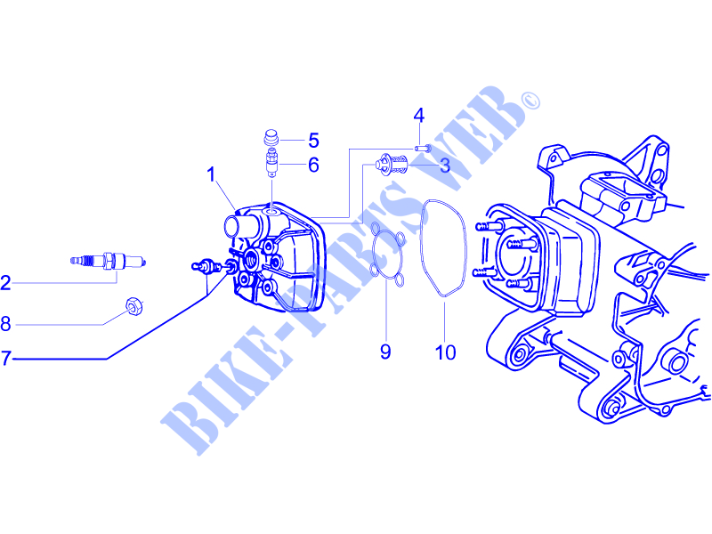Cylinder head cover for PIAGGIO NRG Power DD Serie Speciale 2010