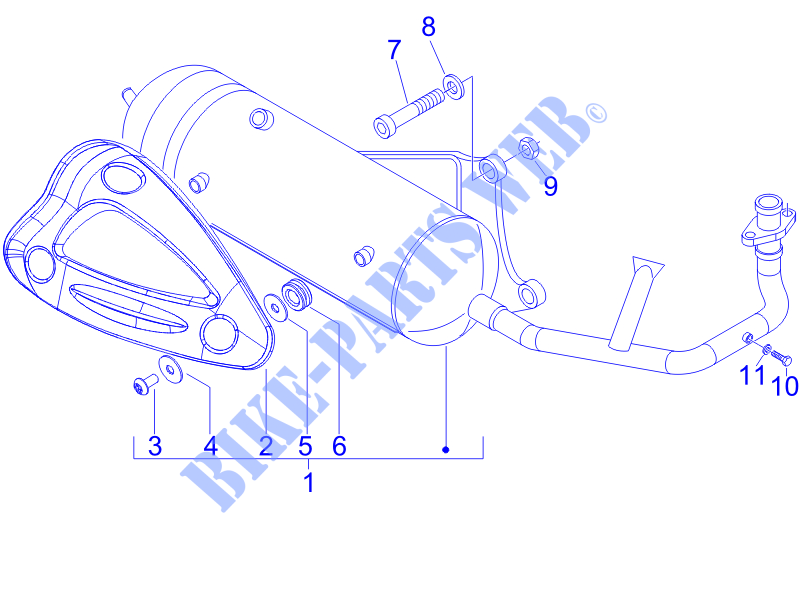 Silencer for PIAGGIO NRG Power DT Serie Speciale (D) 2007