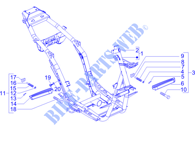 Frame/bodywork for PIAGGIO NRG Power DT Serie Speciale 2012