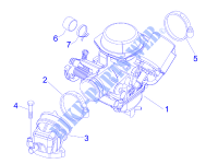 Carburettor, assembly   Union pipe for PIAGGIO X8 Premium Euro 3 2007
