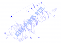 Cylinder piston wrist pin unit for PIAGGIO X Evo Euro 3 2014