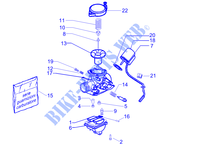 Carburetor's components for PIAGGIO Zip 4T 25 Km-h 2015