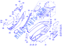 Central cover   Footrests for GILERA Fuoco 4T-4V ie E3 LT 2014