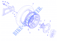 Rear wheel for GILERA Fuoco 4T-4V ie E3 LT 2014