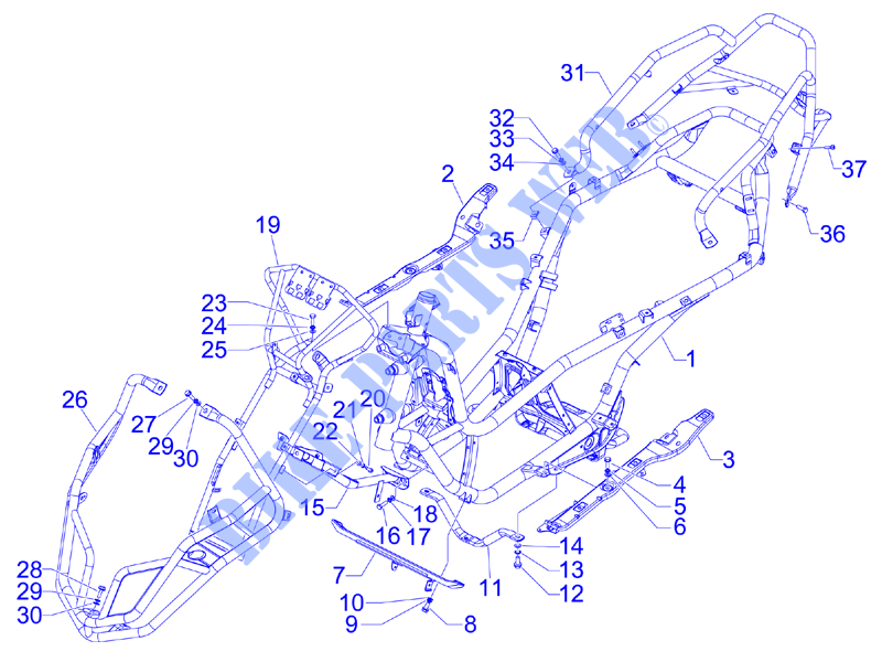 Frame/bodywork for GILERA Fuoco 4T-4V ie E3 LT 2014