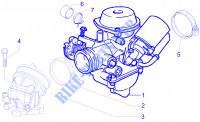 Carburettor, assembly   Union pipe for GILERA Runner ST 4T E3 2008