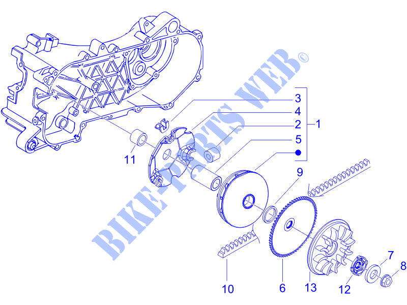Driving pulley for GILERA Runner SP 2014