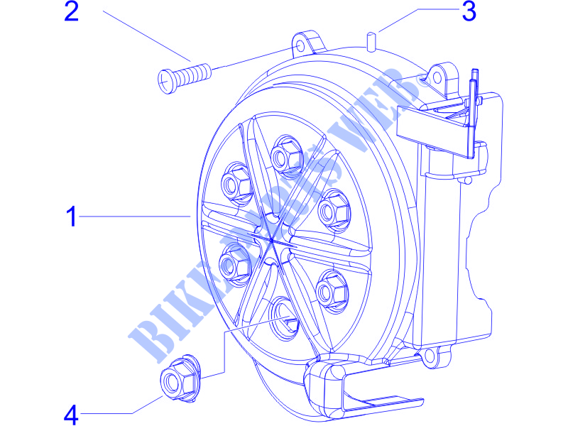 Flywheel magneto cover   Oil filter for GILERA Runner SP 2014